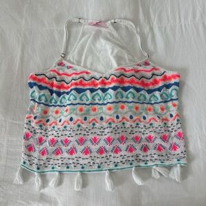 Lilly Pulitzer White Textured Blouse